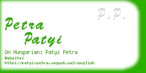 petra patyi business card